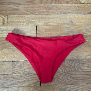 Red bathing suit bottoms